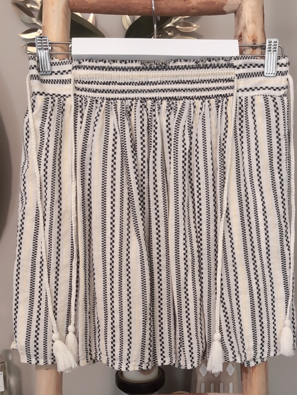 Old NAVY Striped Tassel Skirt XS